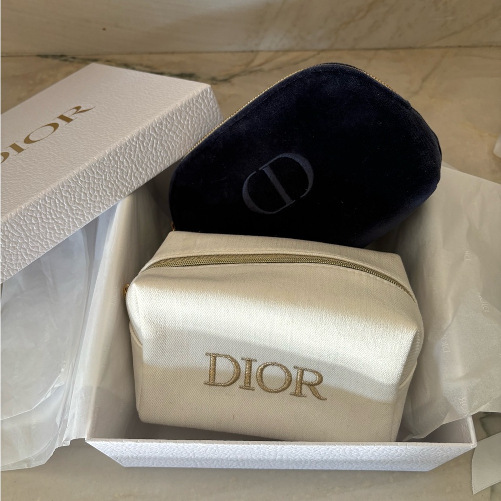 DIOR | cosmetics pouch duo NWT